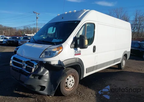 2018 Ram Promaster 3500 High Roof 159 Wb из США, поврежденный, VIN 3C6URVHG7JE149186